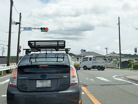 左折後、島田大橋北の交差点を右折。