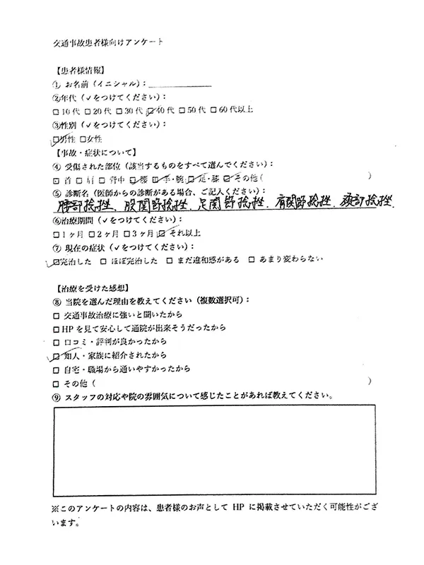 患者さんの声・ご感想